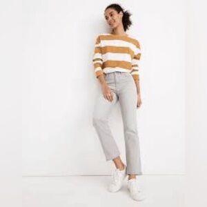 Madewell Slim Demi Boot Gray Denim Jeans 27
